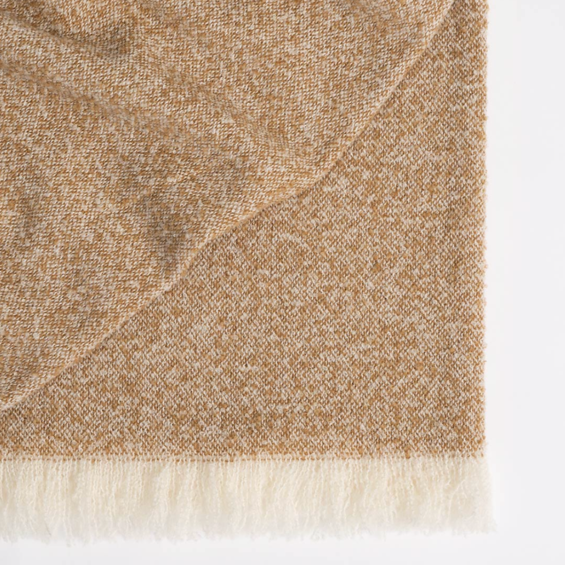 Clive Wool Throw | Ochre