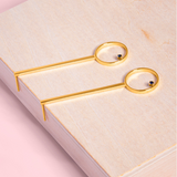 The Speck Drop Earrings - Gold