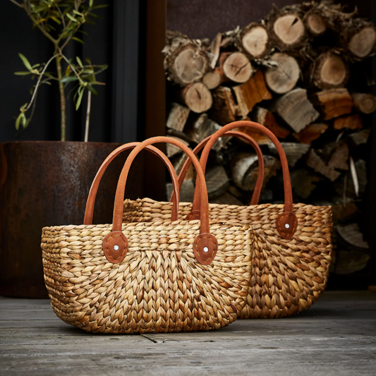 Harvest Basket | Suede Handle - SM
