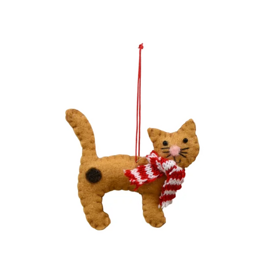 Felt Hanging Ginger Cat