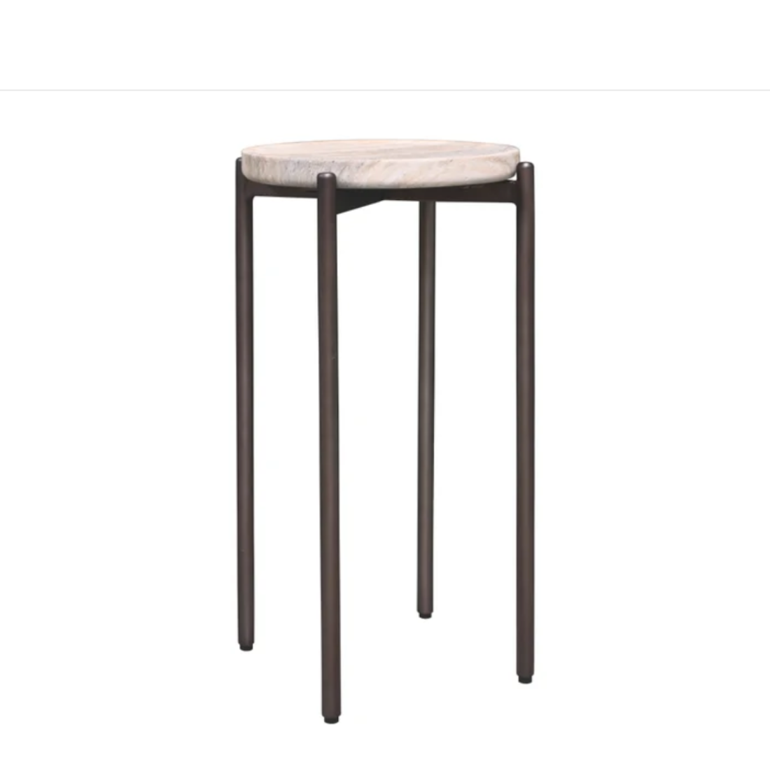 Athen Tall Side Table | Travertine