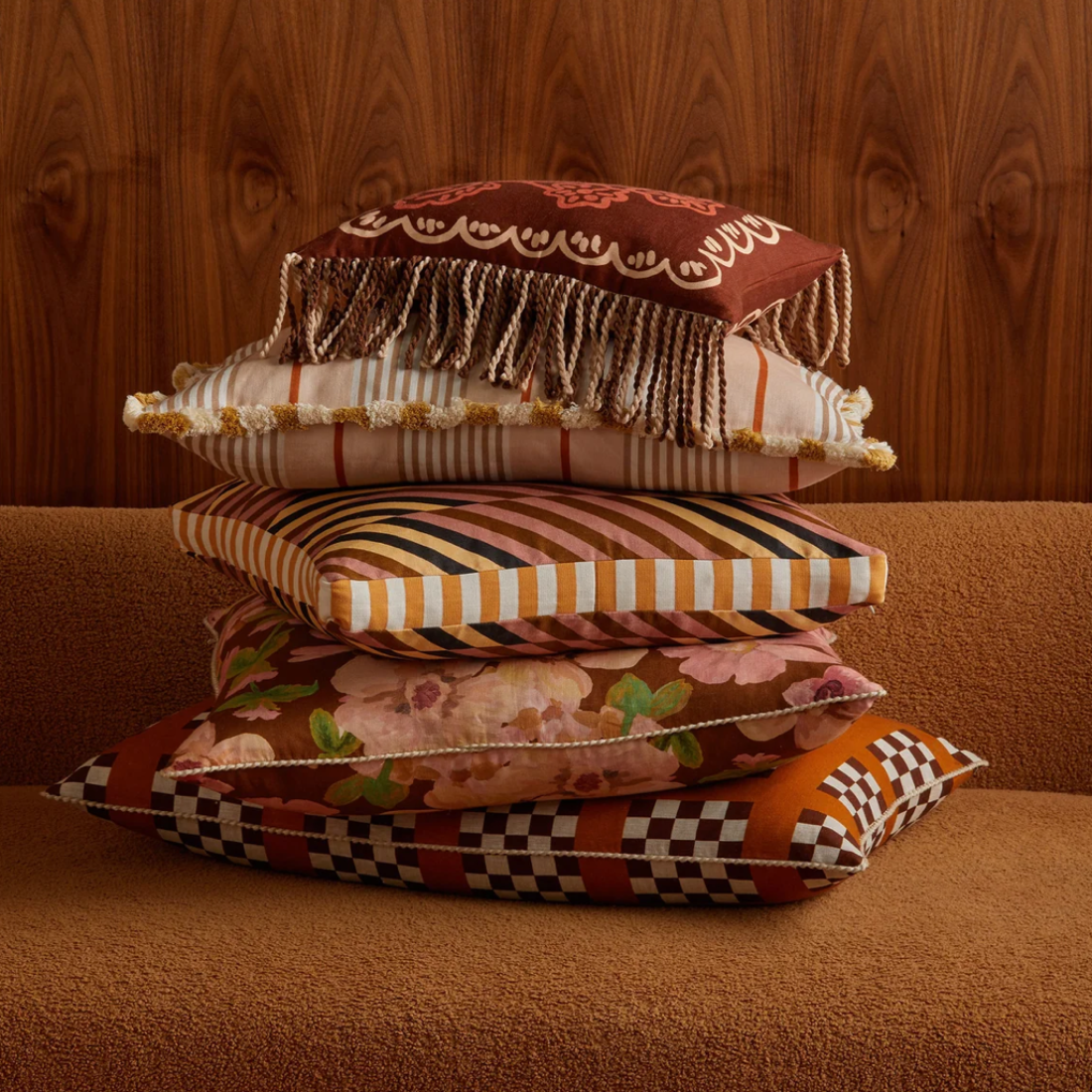 Bonnie & Neil Prairie Cushion | Cocoa