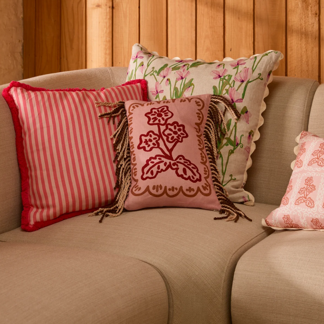 Bonnie & Neil Martine Mini Cushion | Buff