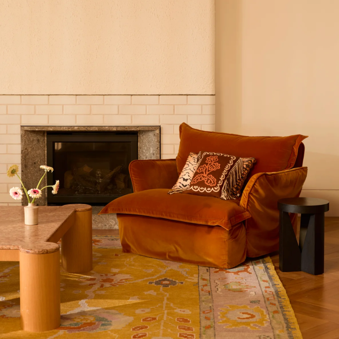 Bonnie & Neil Martine Mini Cushion | Brown