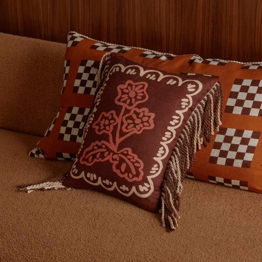 Bonnie & Neil Martine Mini Cushion | Brown