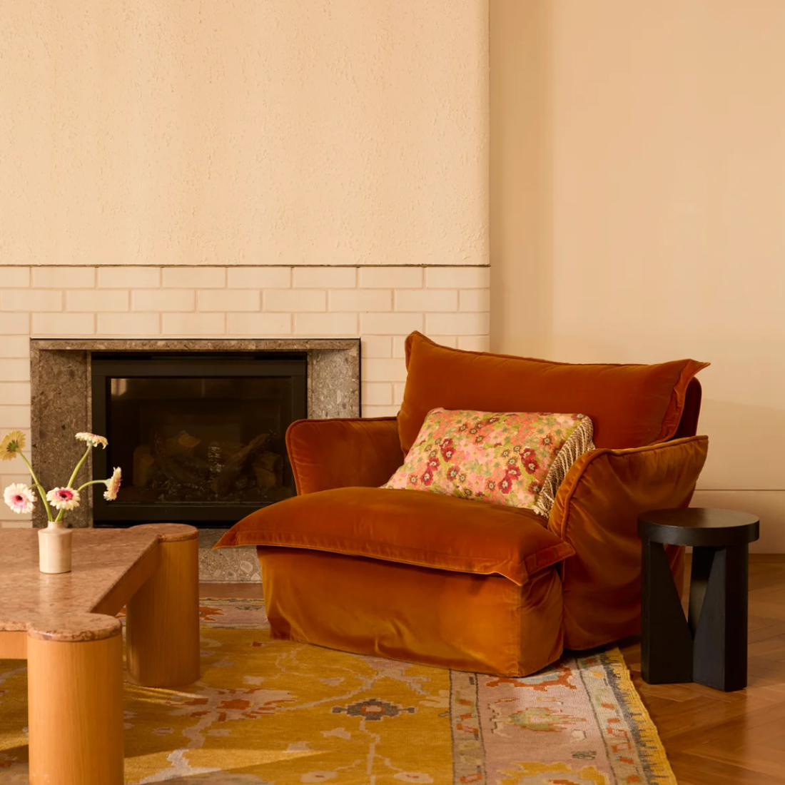 Bonnie & Neil Primrose Cushion | Sunset