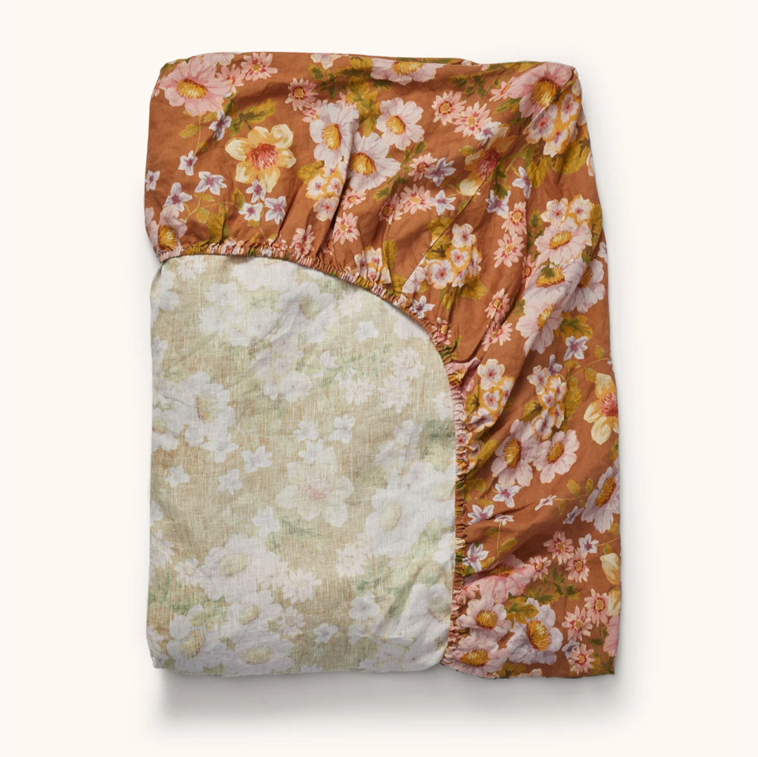Bonnie & Neil Buttercup Rust Fitted Sheet