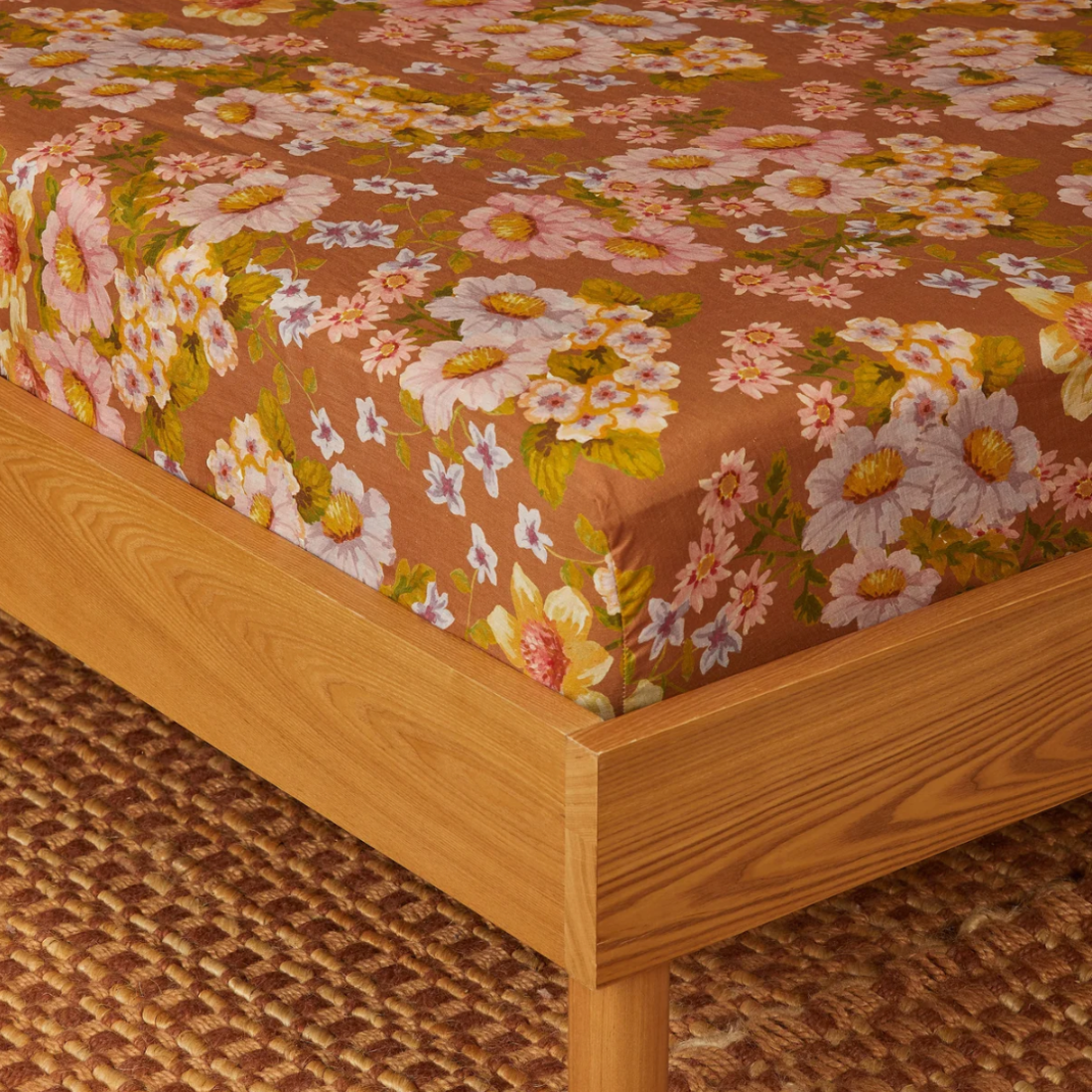 Bonnie & Neil Buttercup Rust Fitted Sheet