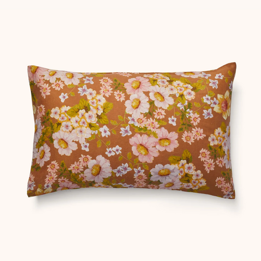 Bonnie & Neil Buttercup Rust Standard Pillowcases | Set 2