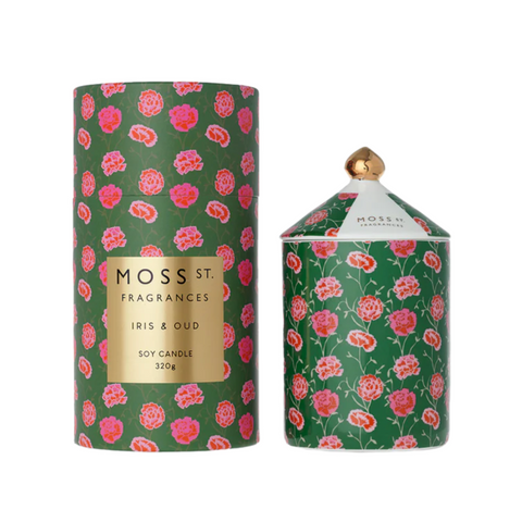 Moss St Iris & Oud Ceramic Candle 320gm