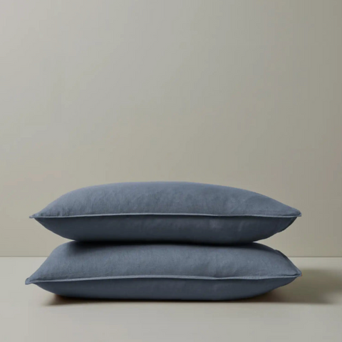 Ravello Linen Standard Pillowcases - Denim