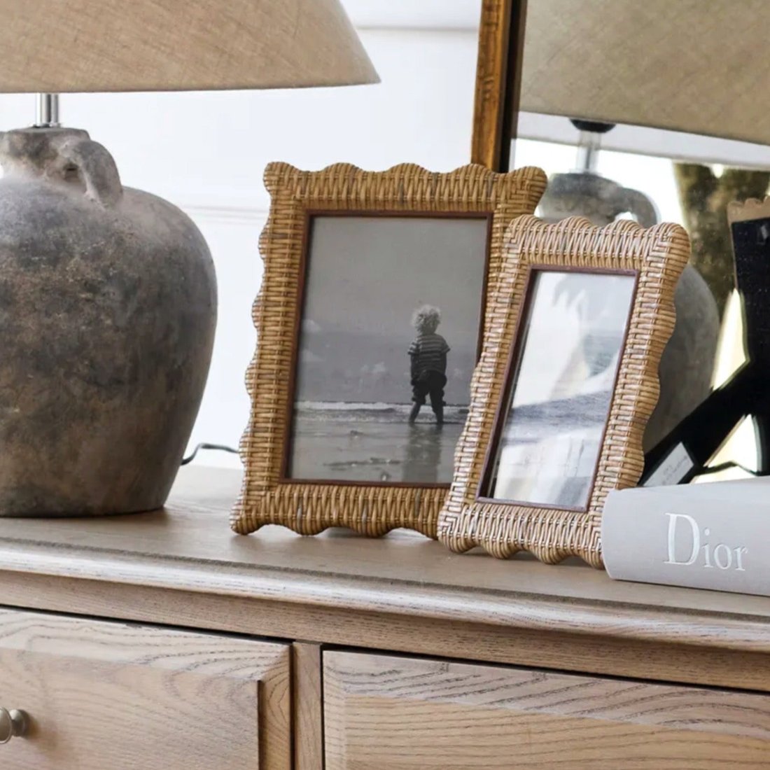Rattan Wavy Photo Frame 4x6 – Florence & Co Interiors