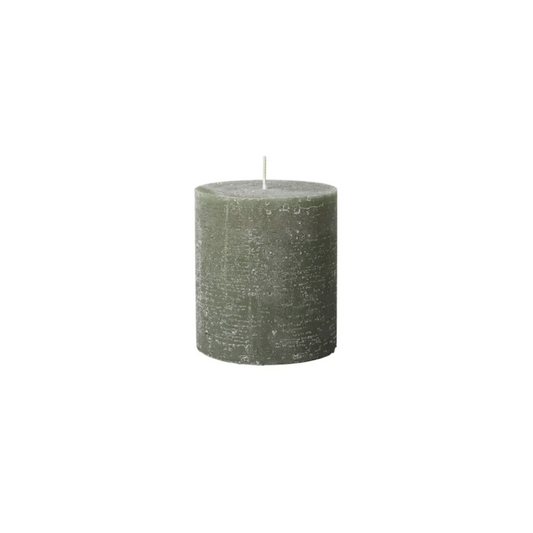 Broste Grape Leaf Green Pillar Candle - 110mm