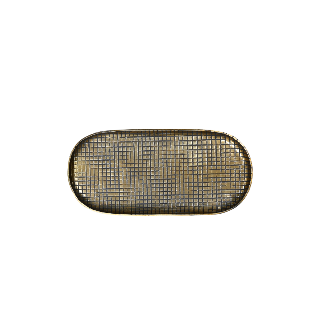 Ankara Small Oval Tray | Vintage Brass