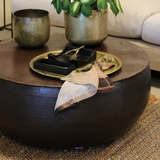 Marbella Beaten Coffee Table | Dark Bronze