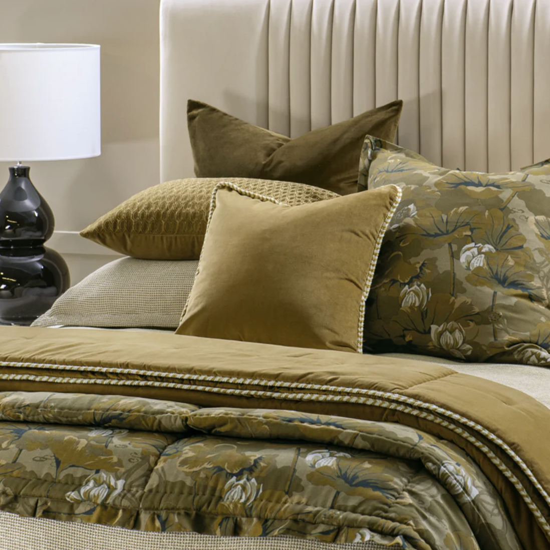 Treccia Comforter | Olive