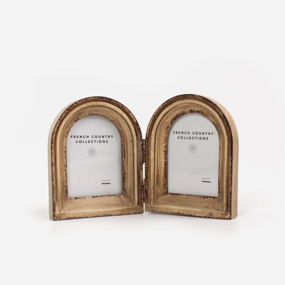 Double arch photo frame with 'French Country Collections' branding on a white background