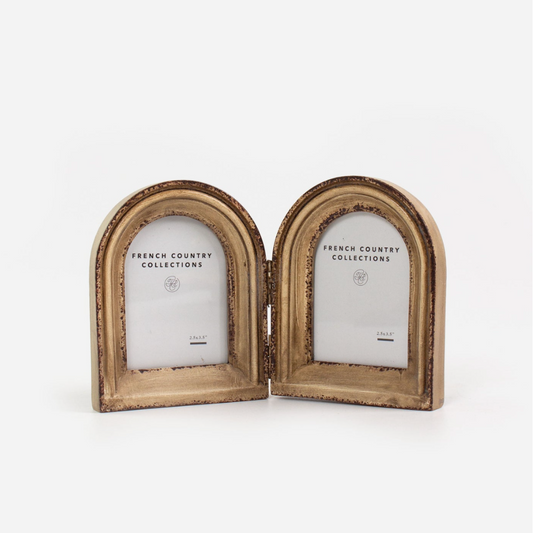 Double arch photo frame with 'French Country Collections' branding on a white background