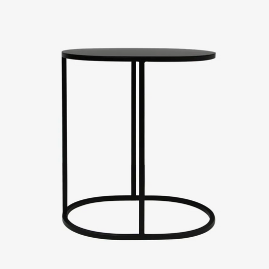 Oval Couch Side Table | Black