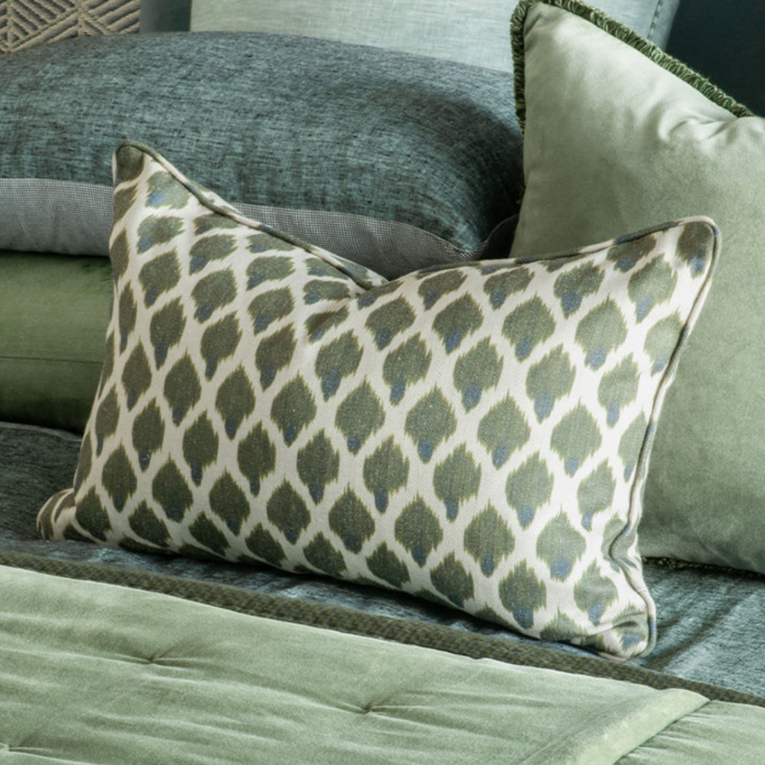Kasumi Cushion | Verde/Teal