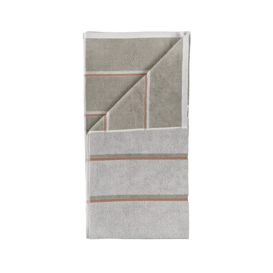 Sauna Towel | Soft Grey/Eucalyptus/Terracotta