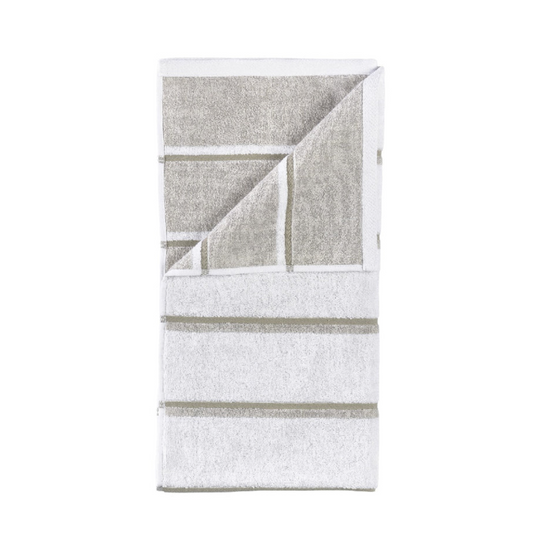 Sauna Towel | White/Soft Grey/Eucalyptus