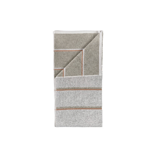 Sauna Hand Towel | Soft Grey/Eucalyptus/Terracotta