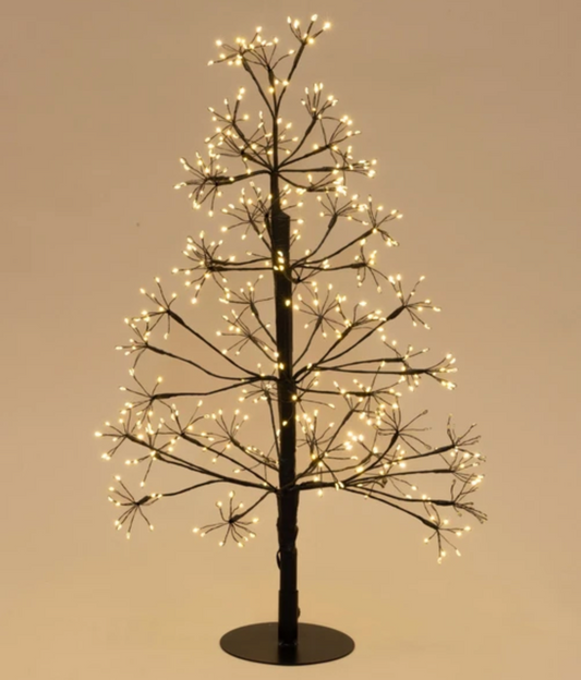 Frankfurt Mini Black Starburst LED Christmas Tree | 60cm