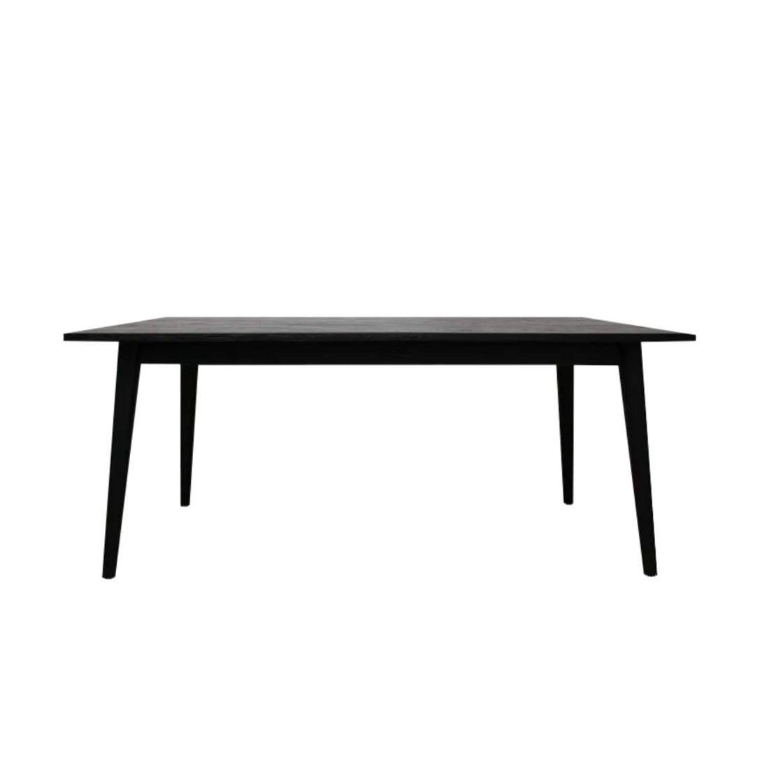 Vassa Oak Dining Table - Matte Black