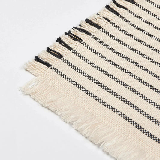 Elouise Table Runner | Off-White Black