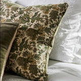 Eloise Velvet Cushion Cover - Olive