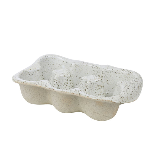 Stoneware Egg Crate 6