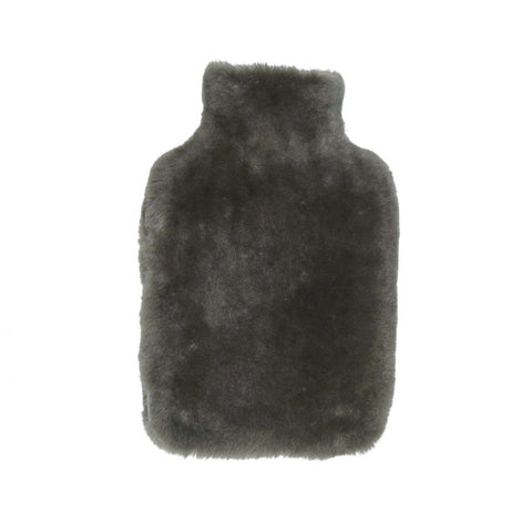 NZ Shearling Wool Hot Water Bottle - Dark Grey