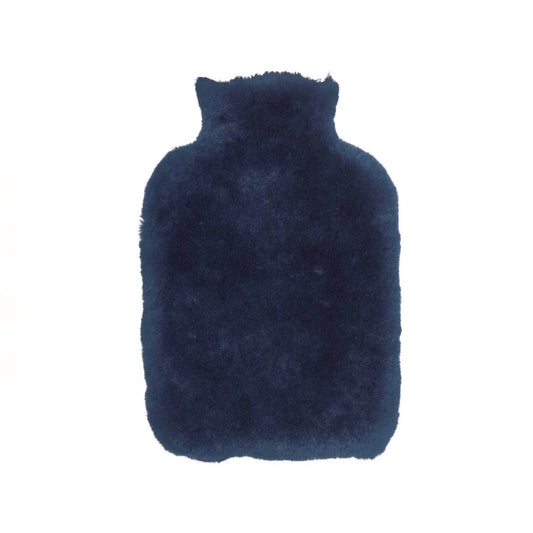 NZ Shearling Wool Hot Water Bottle - Navy