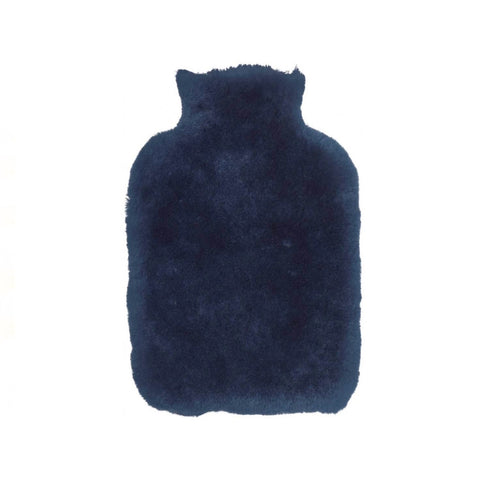 NZ Shearling Wool Hot Water Bottle - Navy