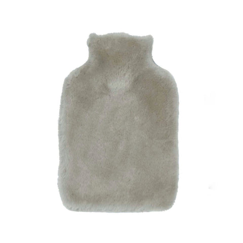 NZ Shearling Wool Hot Water Bottle - Silver Grey
