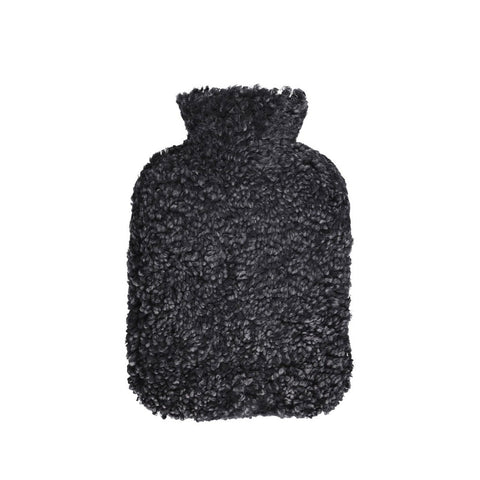 Sheepskin Short Wool Hot Water Bottle - Anthracite