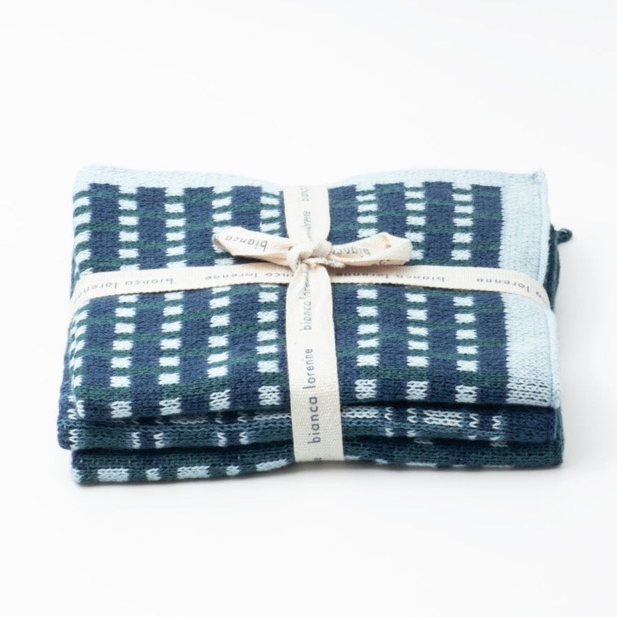 Basento Wash Cloth - Denim (set of 3)