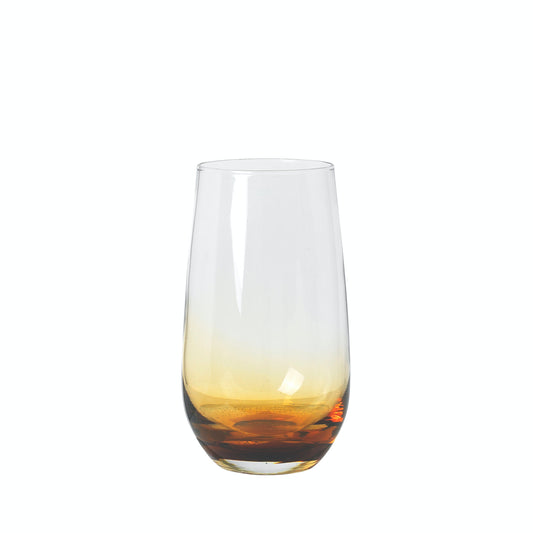 Amber Tall Tumbler Glasses - Set of 4