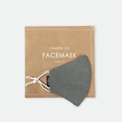 Camden Co Linen Adult Face Mask - Charcoal