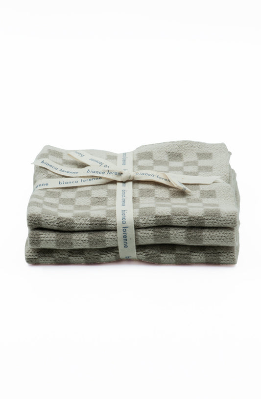 Chekka Wash Cloth - Taupe (set of 3)