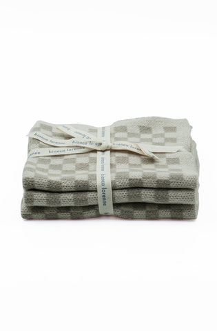 Chekka Wash Cloth - Taupe (set of 3)