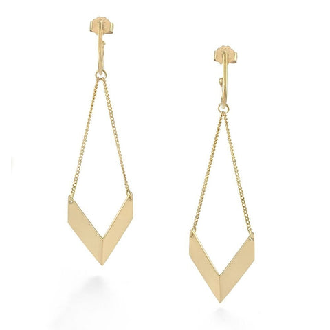 Ede & Addison Chevron Earrings Gold