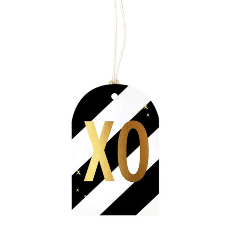 XO Black Stripe Gift Tag