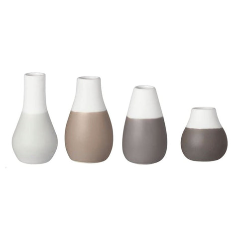 Grey Mini Pastel Vases - Set of 4