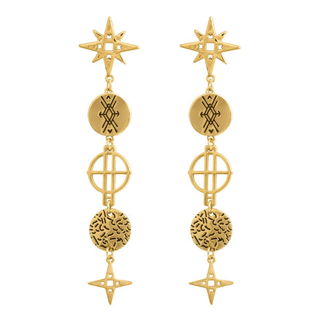 Lindi Kingi Star Drop Earrings - Gold