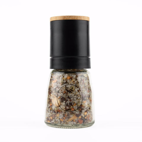 Pepper & Me Man Grind Salt Blend in Bamboo Top Grinder