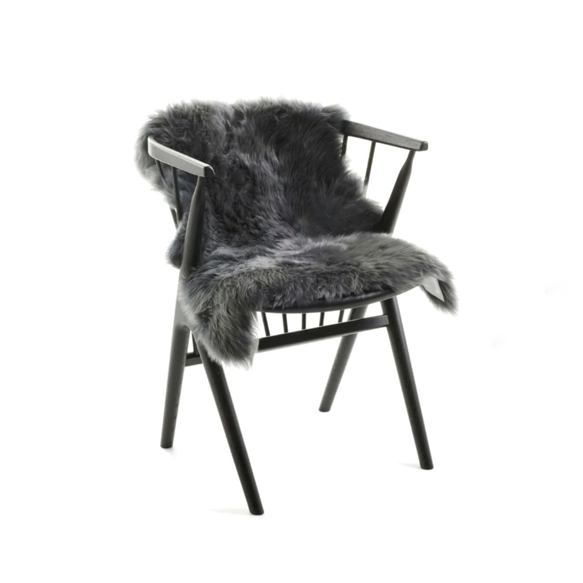 NZ Long Wool Sheepskin XL | Steel