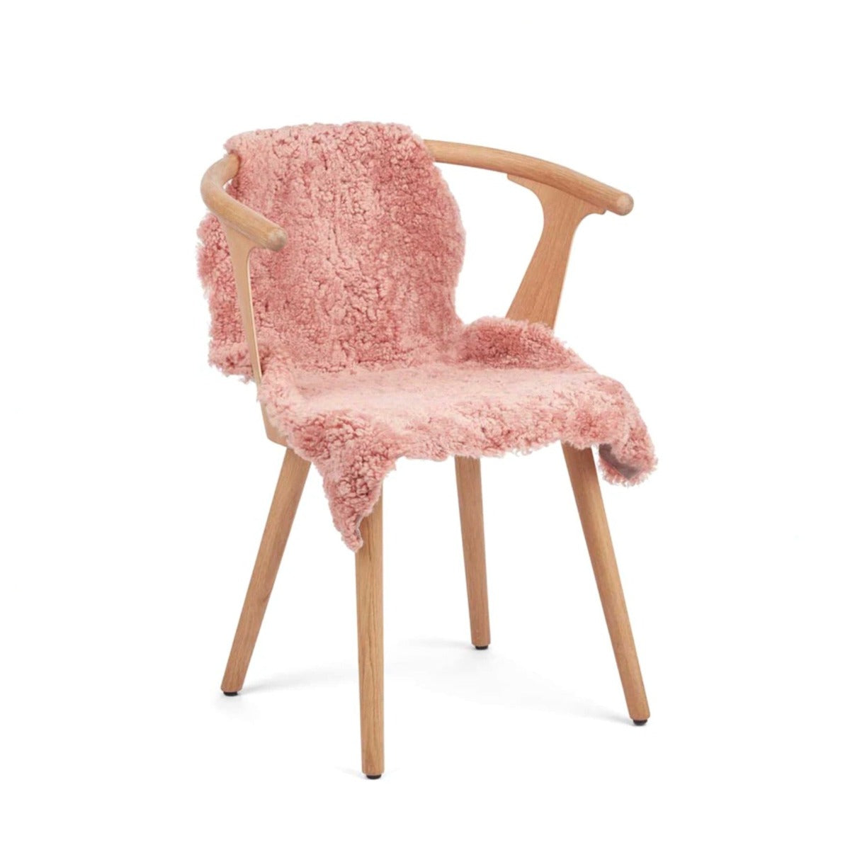 NZ Short Wool Sheepskin | Coral Rose
