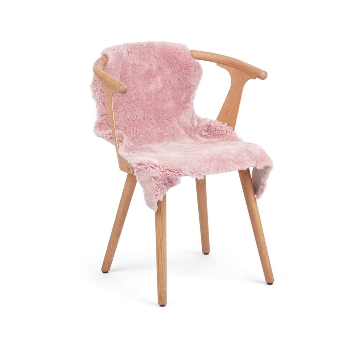 NZ Short Wool Sheepskin | Coral Silver Pink
